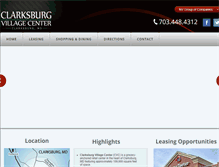 Tablet Screenshot of clarksburgvillagecenter.com
